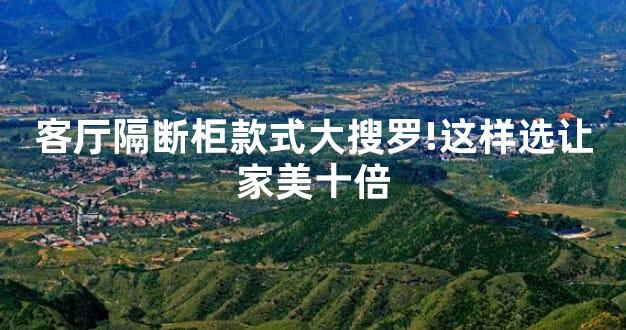 客厅隔断柜款式大搜罗!这样选让家美十倍