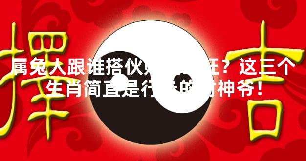 属兔人跟谁搭伙财运最旺？这三个生肖简直是行走的财神爷！