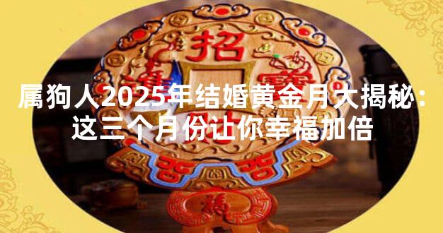 属狗人2025年结婚黄金月大揭秘：这三个月份让你幸福加倍