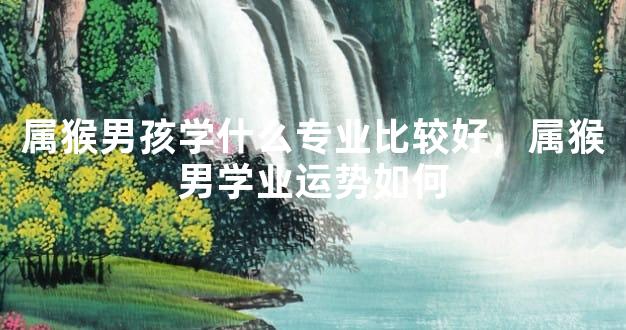 属猴男孩学什么专业比较好，属猴男学业运势如何