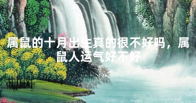 属鼠的十月出生真的很不好吗，属鼠人运气好不好