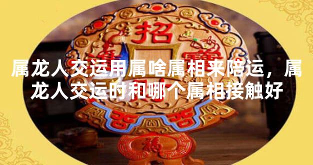 属龙人交运用属啥属相来陪运，属龙人交运时和哪个属相接触好