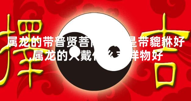属龙的带普贤菩萨好还是带貔貅好,属龙的人戴什么吉祥物好