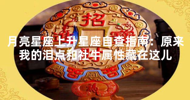 月亮星座上升星座自查指南：原来我的泪点和社牛属性藏在这儿