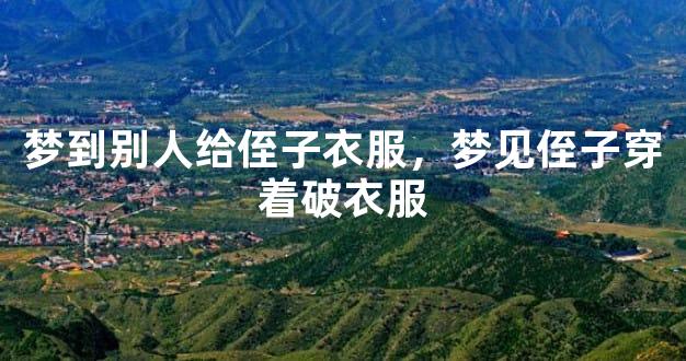 梦到别人给侄子衣服，梦见侄子穿着破衣服