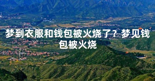 梦到衣服和钱包被火烧了？梦见钱包被火烧
