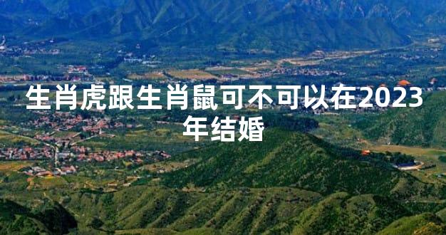生肖虎跟生肖鼠可不可以在2023年结婚