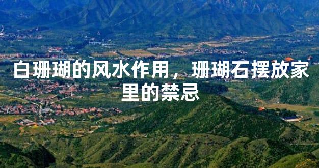 白珊瑚的风水作用，珊瑚石摆放家里的禁忌