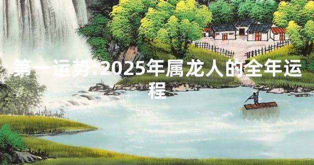 第一运势:2025年属龙人的全年运程