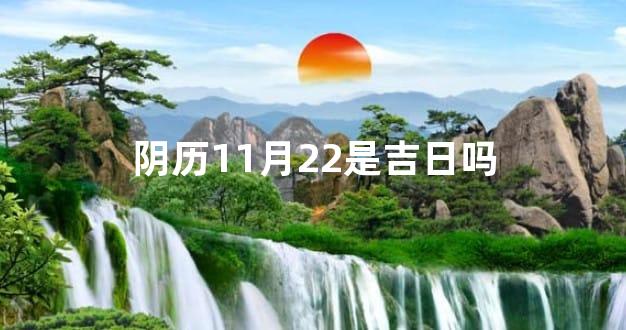 阴历11月22是吉日吗